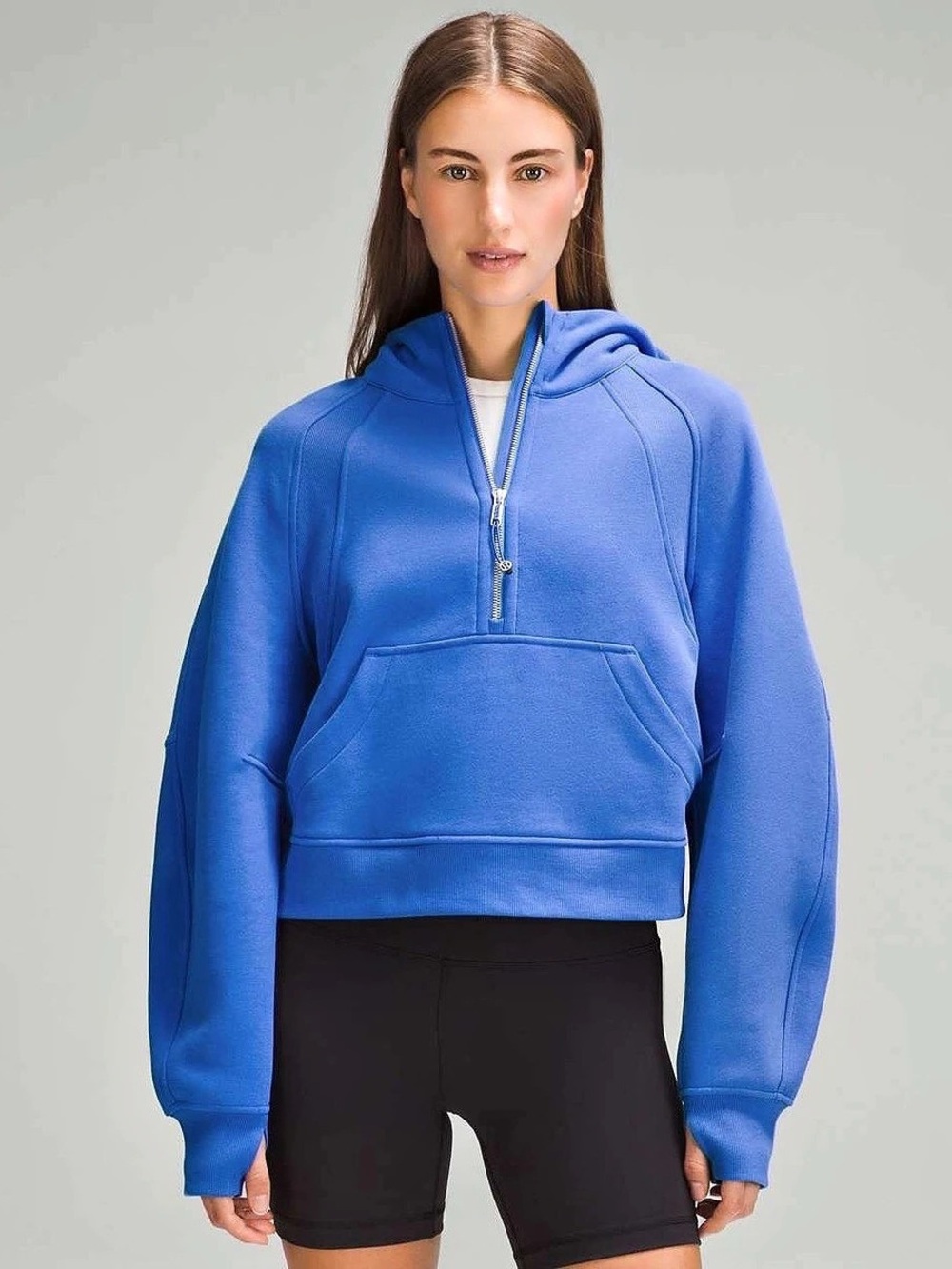 Lululemon Scuba Oversized Half-Zip Hoodie Blue XS
